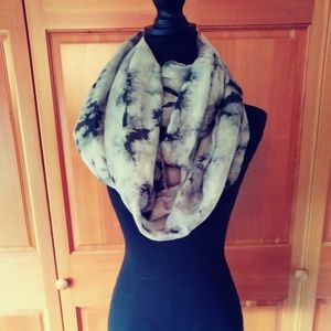 Black and gray Infinity scarf